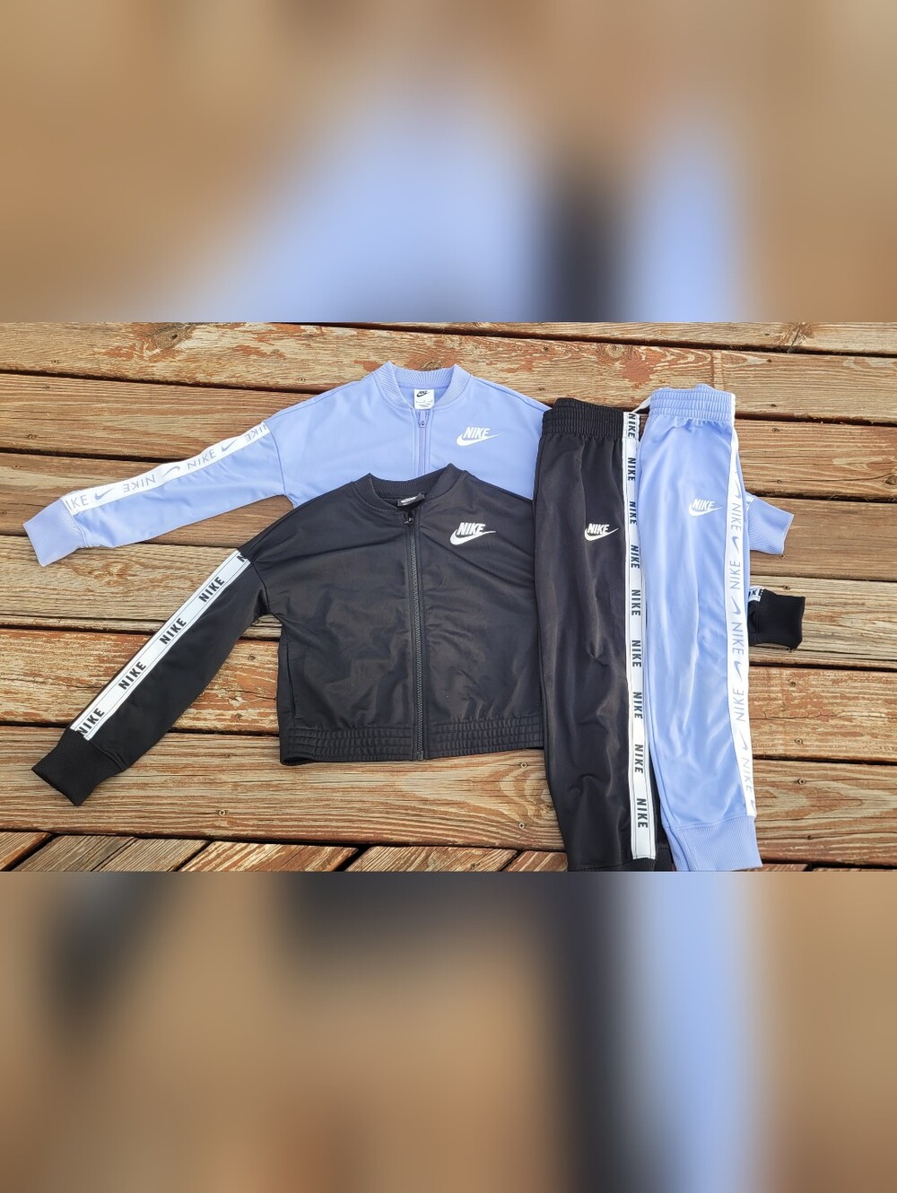 Nike Two-Piece Track Suit Set - Black & Lavendar Kids Size Medium